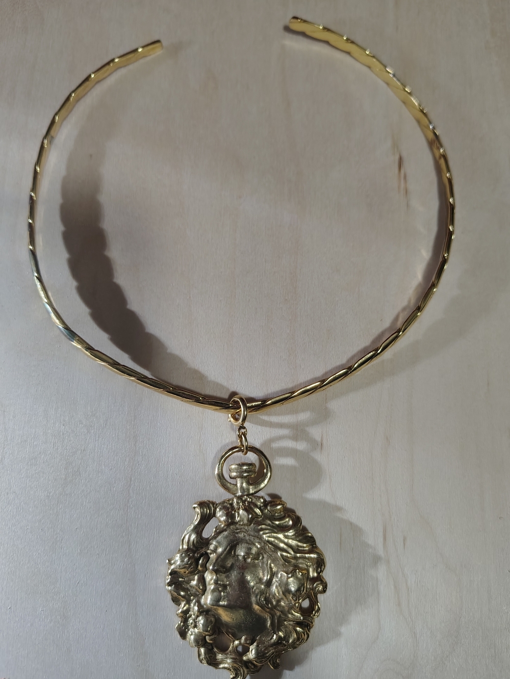 Gold-Tone Medallion Pendant Necklace - Women Jewelry - Picture 2 of 4